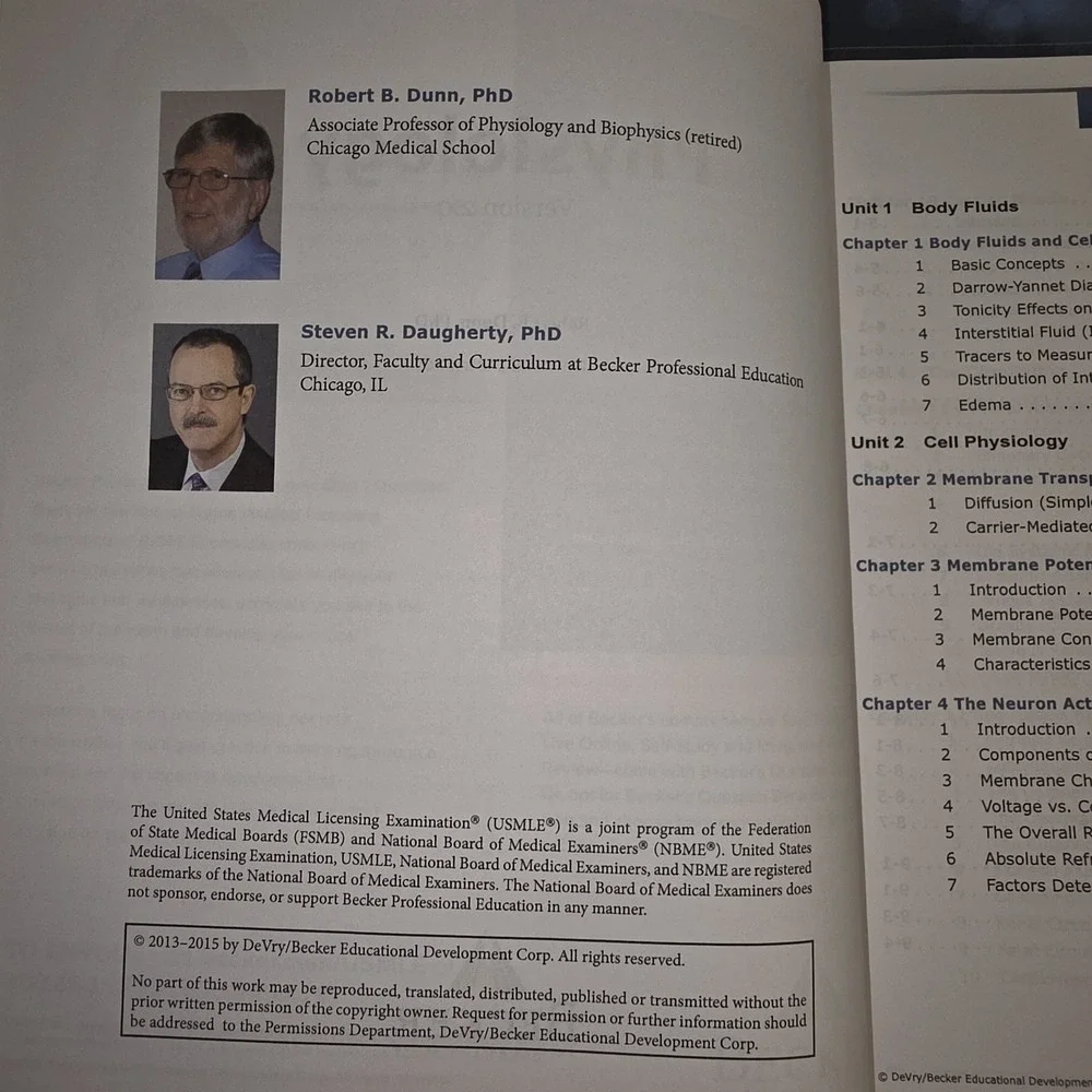 Physiology USMLE Step 1 Study Guide Becker Professional Education Medical Softco
